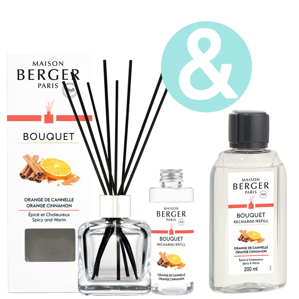 Voordeelset Orange Cannelle Parfumsticks + 200ml navulling