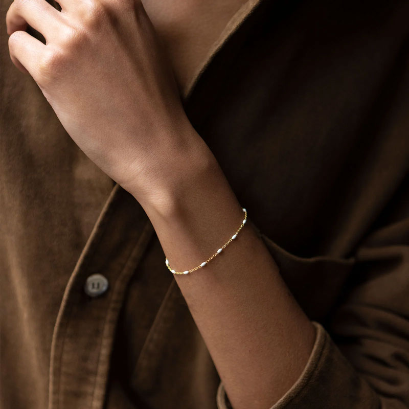 My Jolie Candle Geurkaars 180g Linge Frais met armbandje