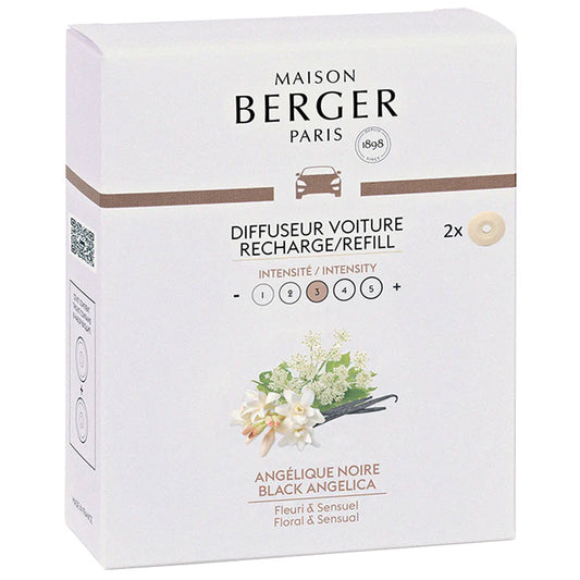 Navullingen autodiffuser 2 stuks Angélique Noire - Zwarte angelica