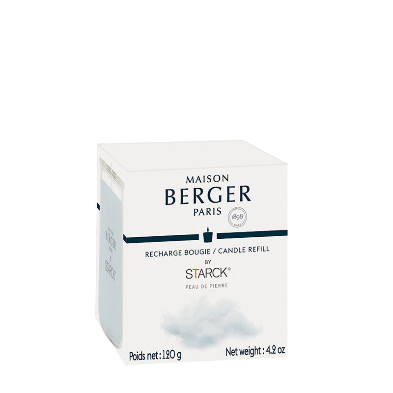 Geurkaars navulling design kandelaar Photophore by Starck Peau de Pierre 120gr