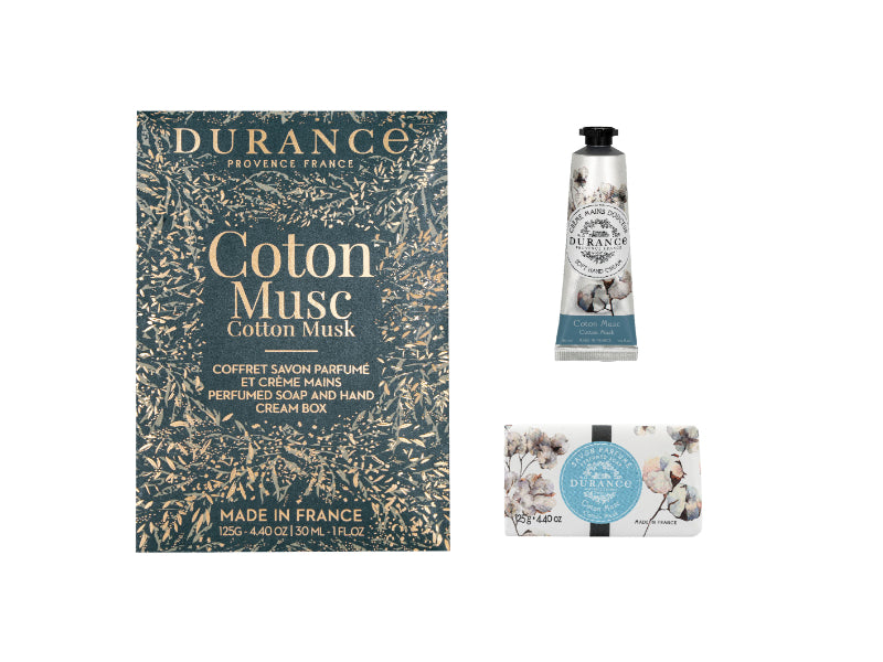 Giftset duo Handcrème 30ml & handzeep 125ml Cotton Musk | Katoen muskus