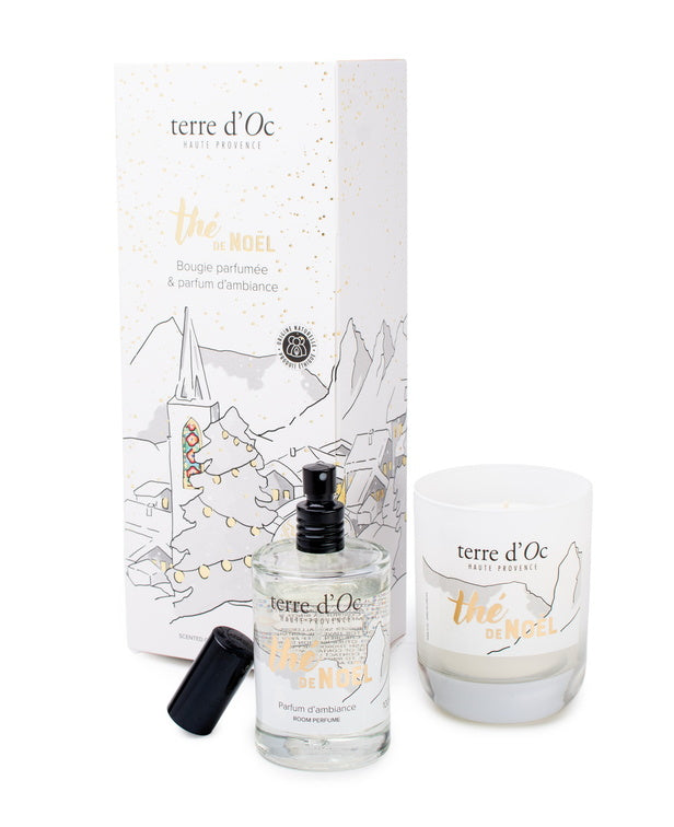 Giftset Roomspray & geurkaars Thé de Noël