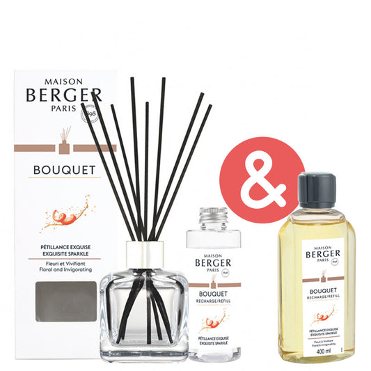 Voordeelset Pétillance Exquise Parfumsticks + 200ml navulling