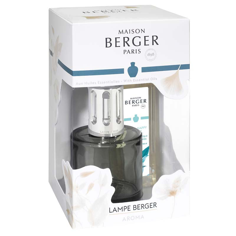 Giftset Lampe Berger Grijs - Aroma Happy 250ml