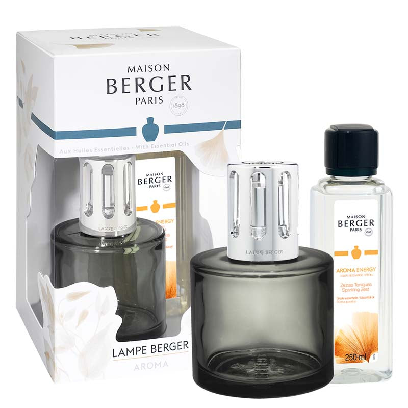 Giftset Lampe Berger Grijs - Aroma Energy 250ml