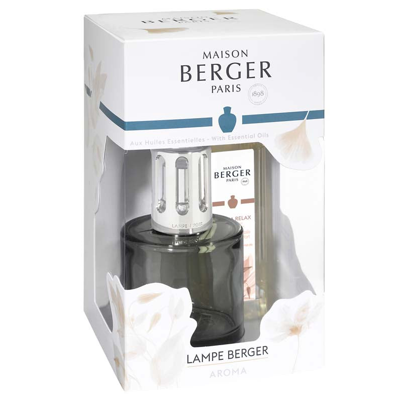 Giftset Lampe Berger Grijs - Aroma Relax 250ml