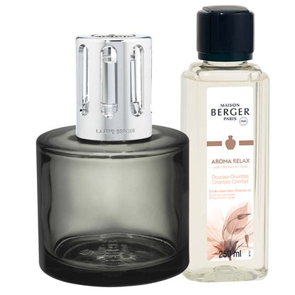 Giftset Lampe Berger Grijs - Aroma Relax 250ml