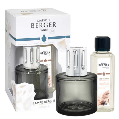 Giftset Lampe Berger Grijs - Aroma Relax 250ml