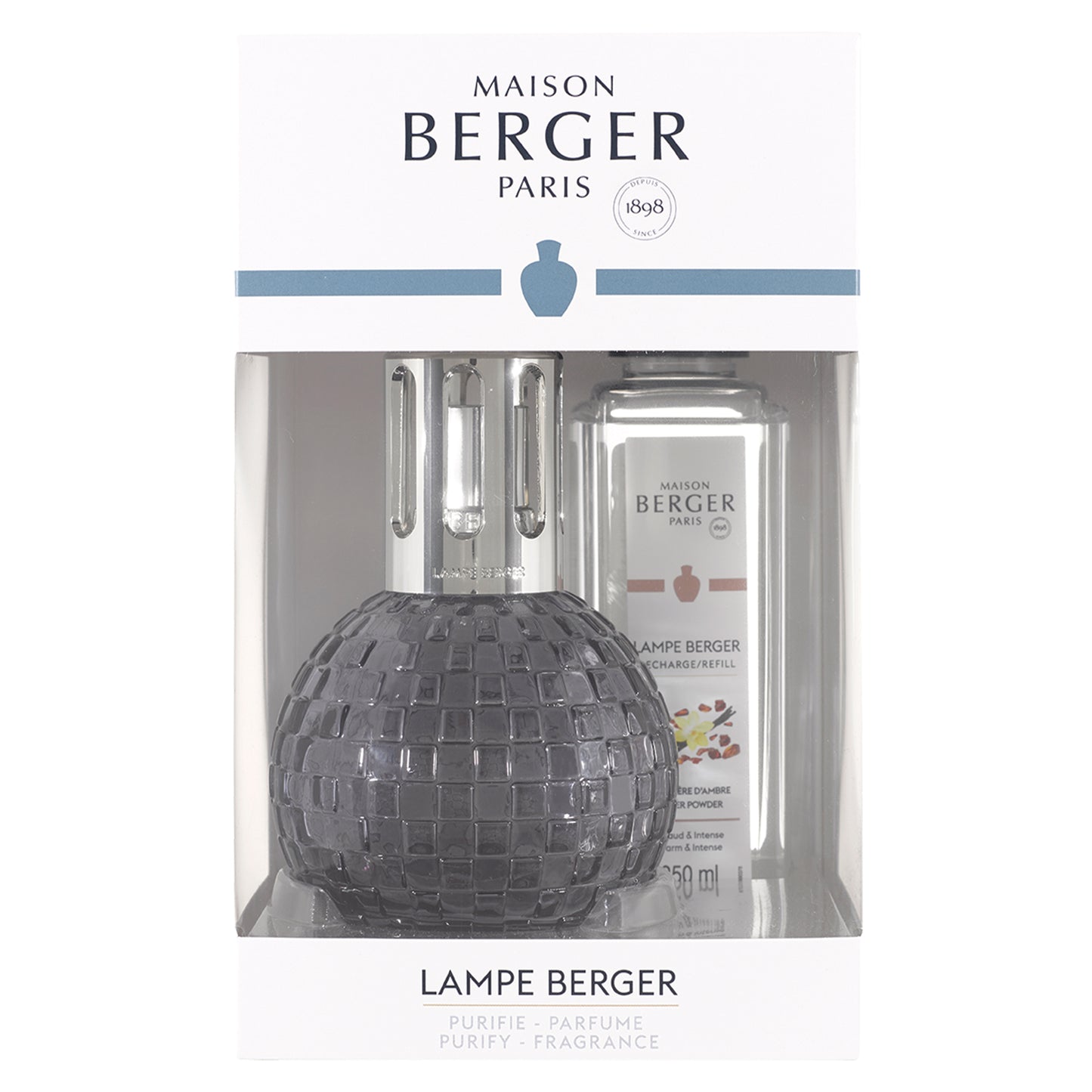 Giftset Lampe Berger Disco Grise