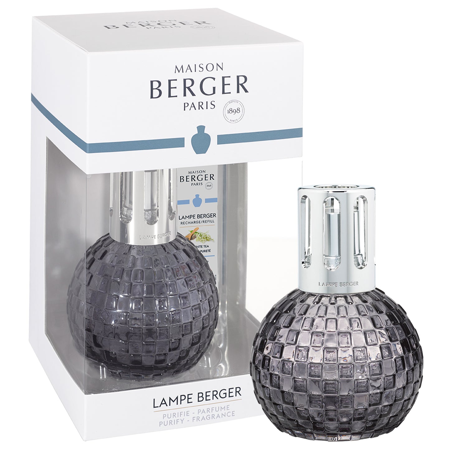 Giftset Lampe Berger Disco Grise