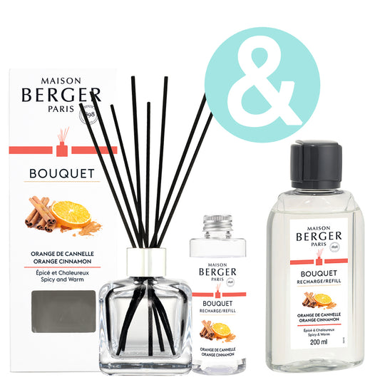 Voordeelset Orange Cannelle Parfumsticks + 200ml navulling