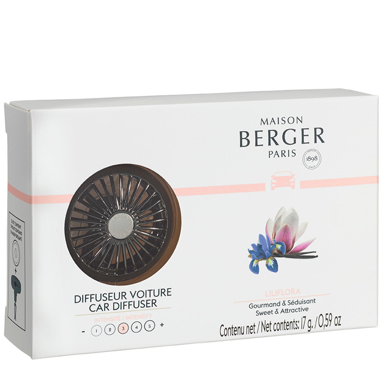 Autodiffuser Gun metal met Liliflora