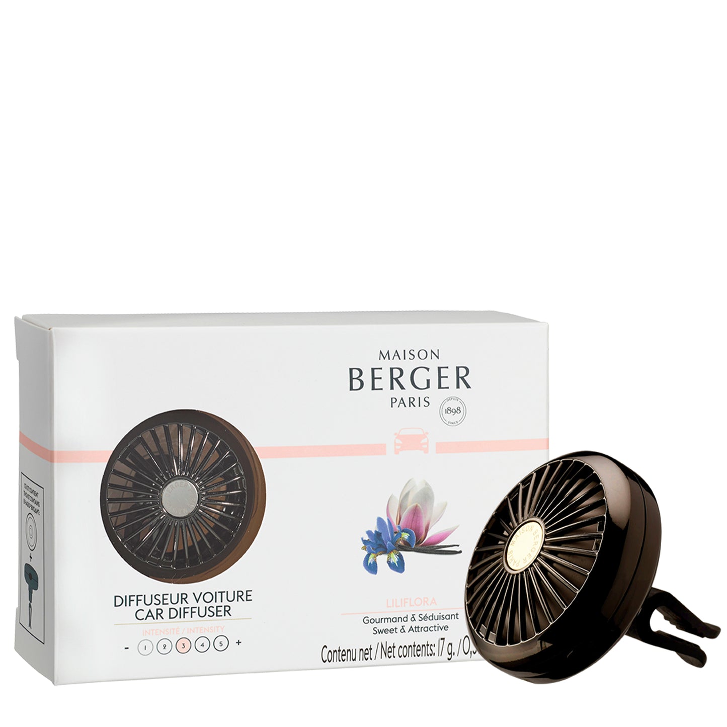 Autodiffuser Gun metal met Liliflora