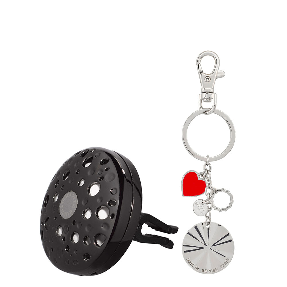 Duo mini autodiffuser & sleutelhanger Ophelia Zilver/Gun Metal