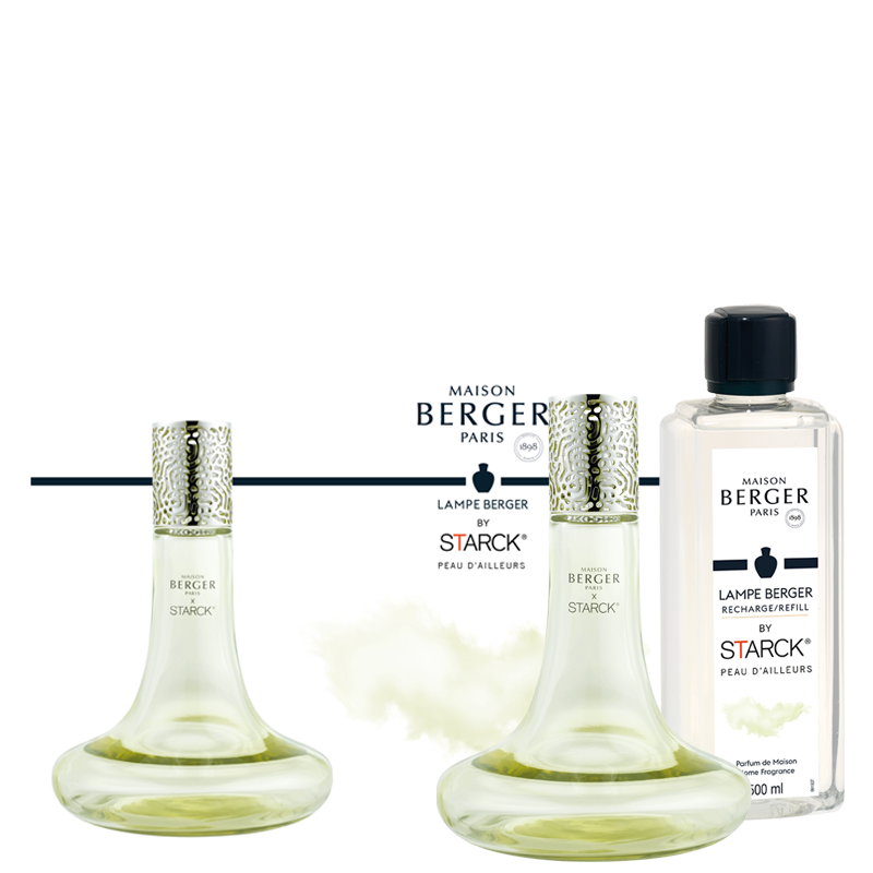 Giftset Lampe Berger STARCK Verte - Peau d'Ailleurs 500ml