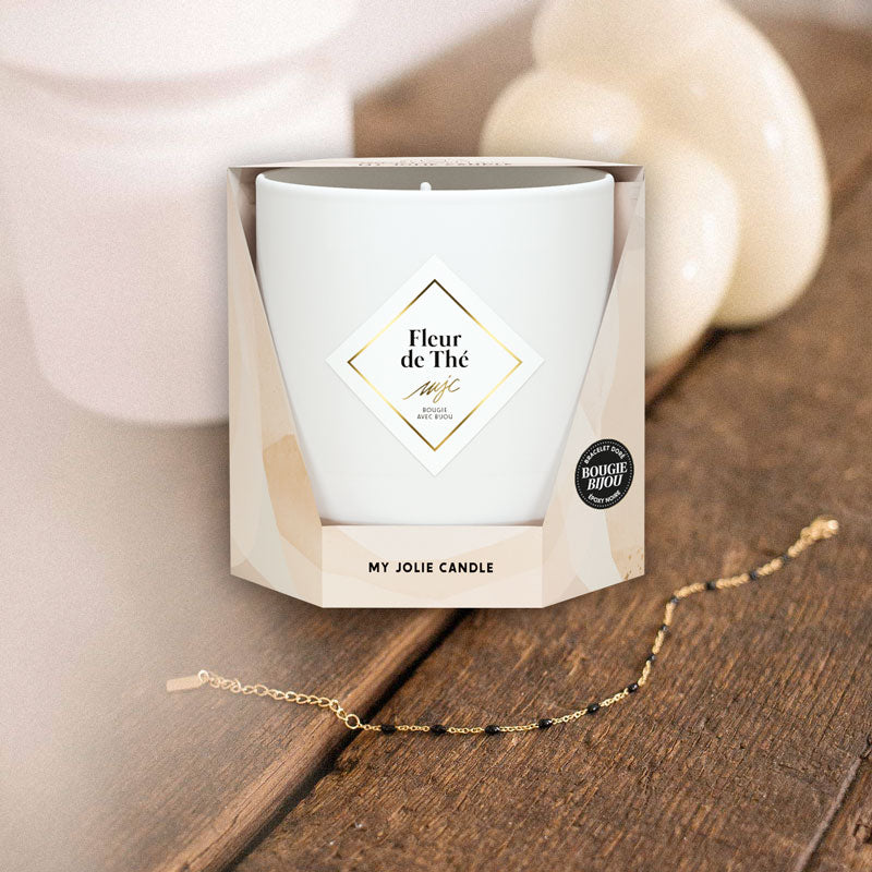 My Jolie Candle Geurkaars 180g Fleur de Thé met armband