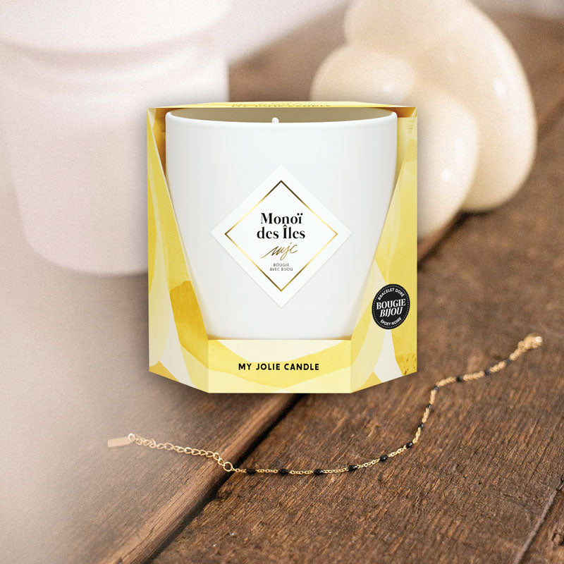 My Jolie Candle Geurkaars 180g Monoï des Îles met armbandje