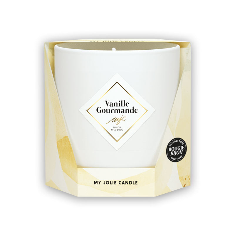 My Jolie Candle Geurkaars 180g Vanille Gourmande met armbandje