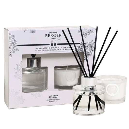 Duo mini parfumsticks & geurkaars Winter - Sapin Festif