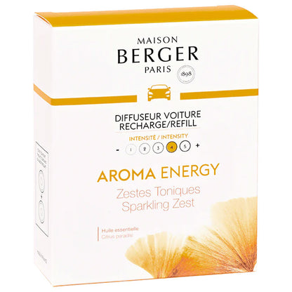 Navullingen autodiffuser 2 stuks autoparfum Energy Zestes Toniques - Energieboost