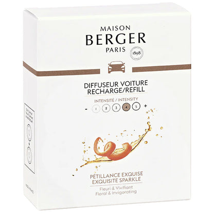 Navullingen autodiffuser 2 stuks autoparfum Pétillance Exquise - Champagne