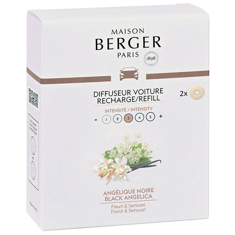 Navullingen autodiffuser 2 stuks Angélique Noire - Zwarte angelica
