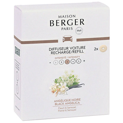 Navullingen autodiffuser 2 stuks Angélique Noire - Zwarte angelica