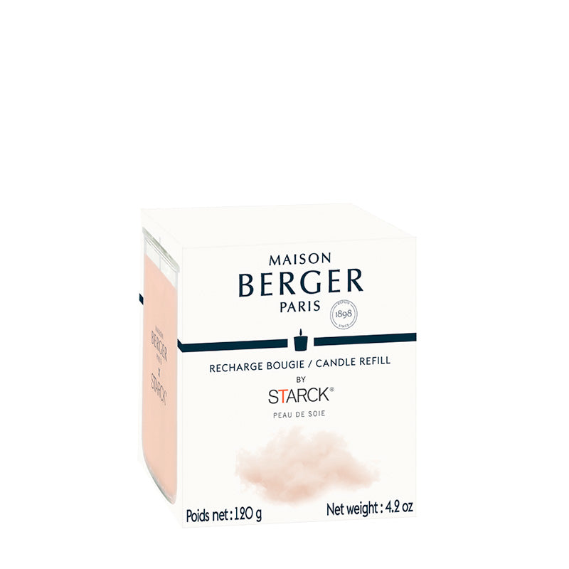 Geurkaars navulling design kandelaar Photophore by Starck Peau de Soie 120gr