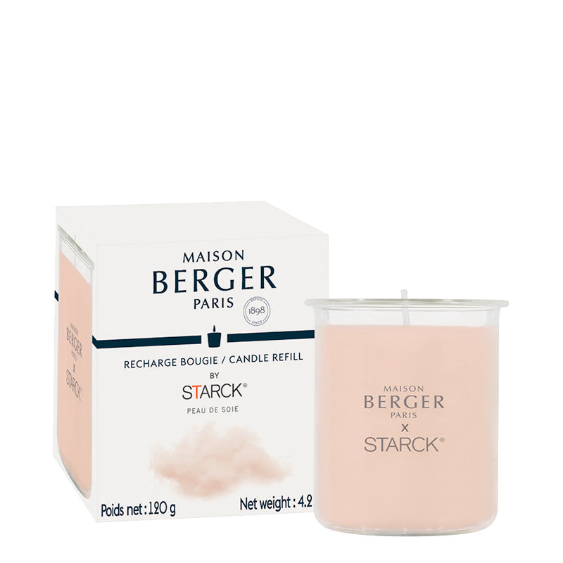 Geurkaars navulling design kandelaar Photophore by Starck Peau de Soie 120gr