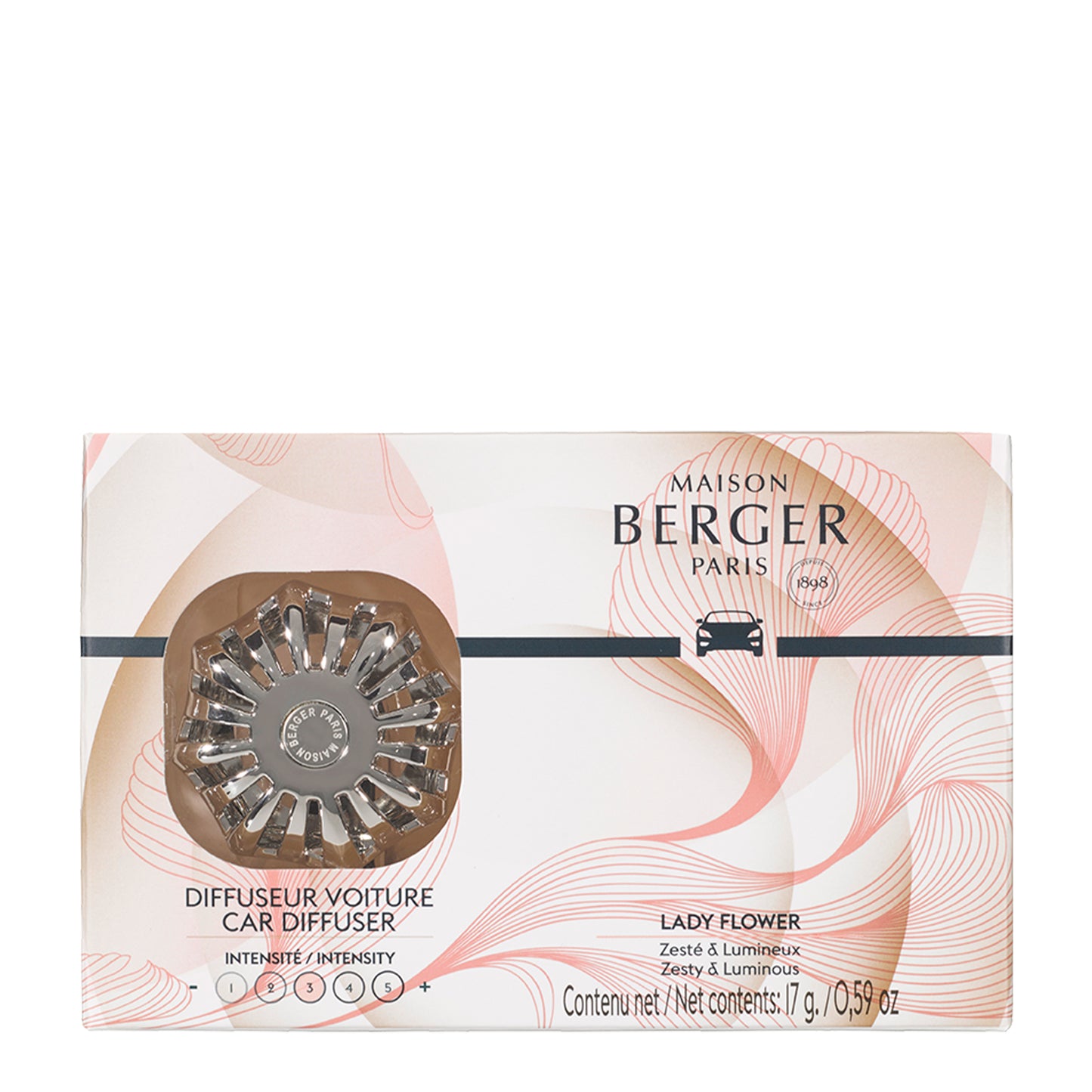 Autodiffuser Coralie Silver met Lady Flower