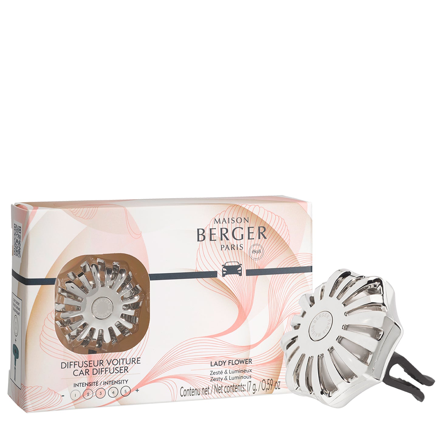 Autodiffuser Coralie Silver met Lady Flower