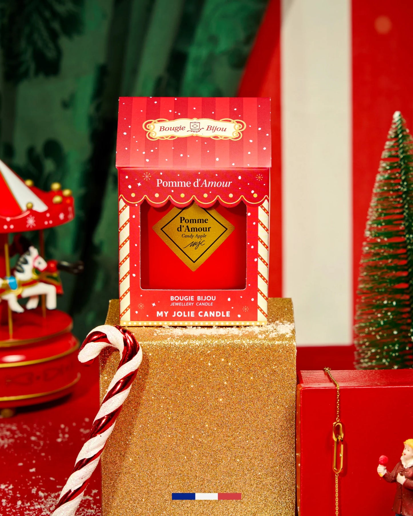 Geurkaars met sieraad armband Pomme d'Amour