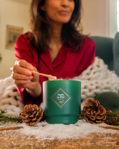 Geurkaars met sieraad armband Sapin en Fête