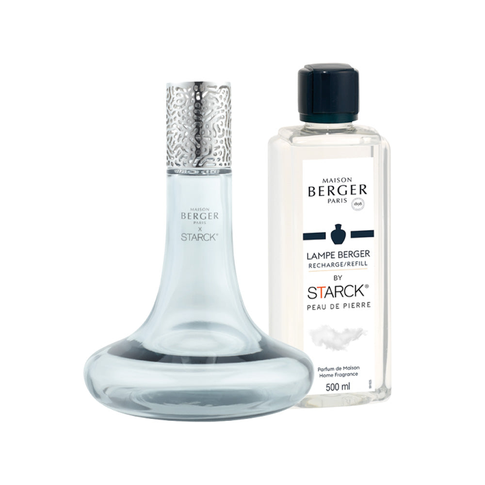 Giftset Lampe Berger STARCK Gris - Peau de Pierre 500ml