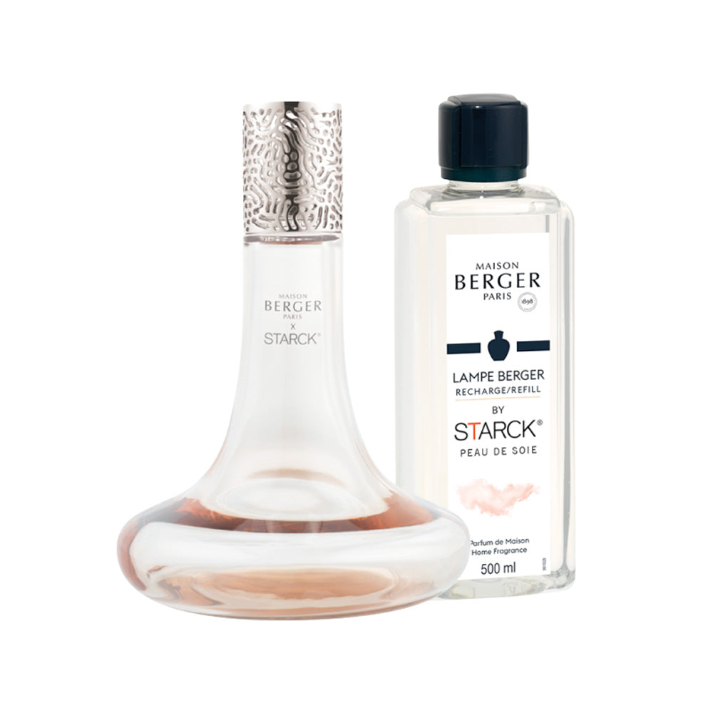Giftset Lampe Berger STARCK Rose - Peau de Soie 500ml