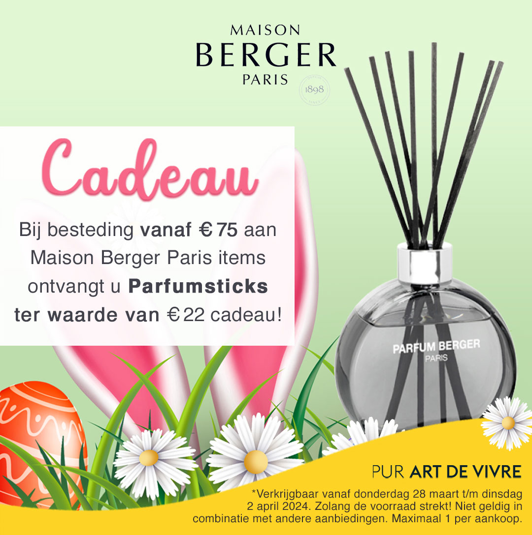 Paas Cadeau bij aankoop euro 75 Maison Berger Paris producten